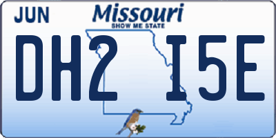 MO license plate DH2I5E
