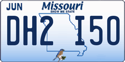 MO license plate DH2I5O