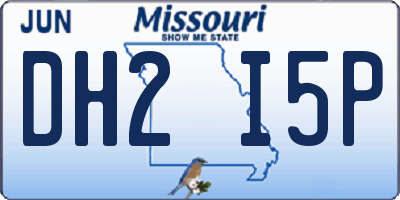 MO license plate DH2I5P