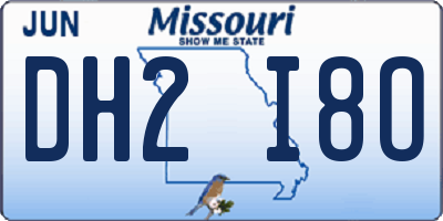 MO license plate DH2I8O