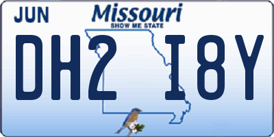 MO license plate DH2I8Y