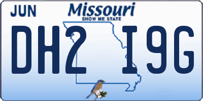 MO license plate DH2I9G