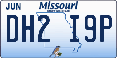 MO license plate DH2I9P