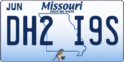 MO license plate DH2I9S
