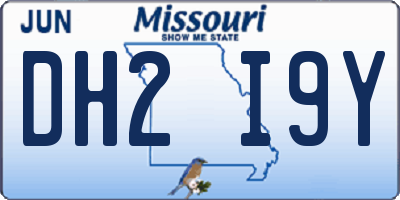 MO license plate DH2I9Y
