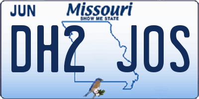 MO license plate DH2J0S