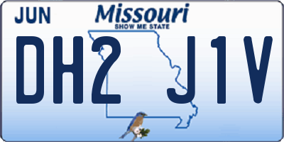 MO license plate DH2J1V