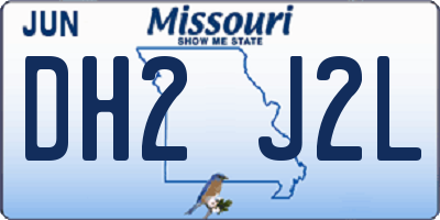 MO license plate DH2J2L