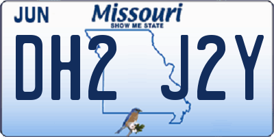 MO license plate DH2J2Y