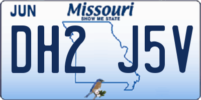 MO license plate DH2J5V