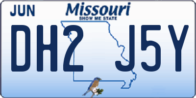 MO license plate DH2J5Y