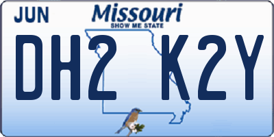 MO license plate DH2K2Y