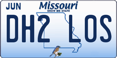 MO license plate DH2L0S
