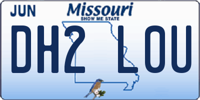 MO license plate DH2L0U