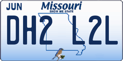 MO license plate DH2L2L