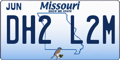 MO license plate DH2L2M