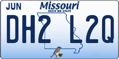 MO license plate DH2L2Q