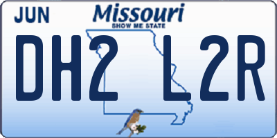 MO license plate DH2L2R