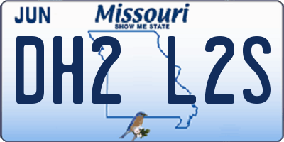 MO license plate DH2L2S