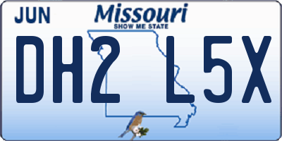MO license plate DH2L5X
