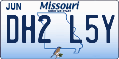 MO license plate DH2L5Y