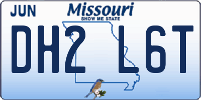 MO license plate DH2L6T