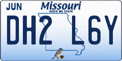 MO license plate DH2L6Y