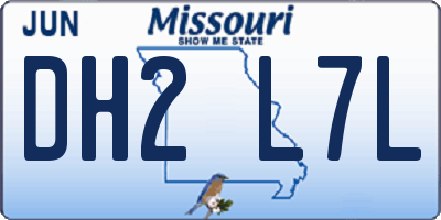 MO license plate DH2L7L