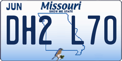 MO license plate DH2L7O