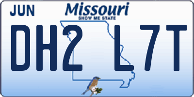 MO license plate DH2L7T