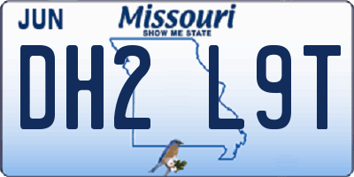 MO license plate DH2L9T