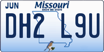 MO license plate DH2L9U