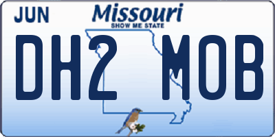 MO license plate DH2M0B
