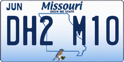 MO license plate DH2M1O