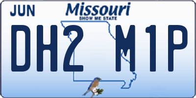 MO license plate DH2M1P