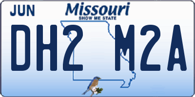 MO license plate DH2M2A