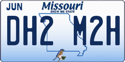 MO license plate DH2M2H