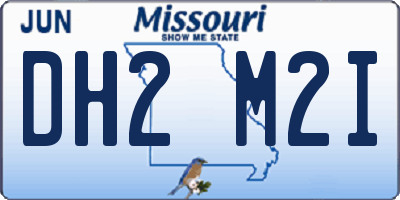 MO license plate DH2M2I