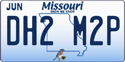 MO license plate DH2M2P
