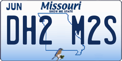MO license plate DH2M2S