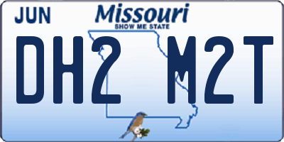 MO license plate DH2M2T