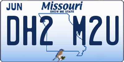 MO license plate DH2M2U