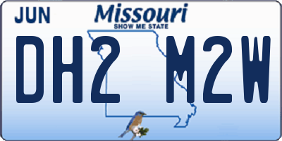 MO license plate DH2M2W