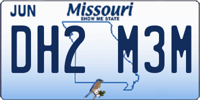 MO license plate DH2M3M