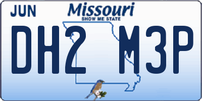 MO license plate DH2M3P