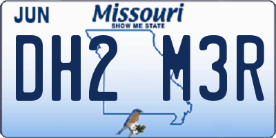 MO license plate DH2M3R