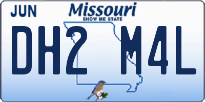 MO license plate DH2M4L