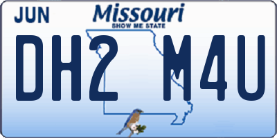 MO license plate DH2M4U