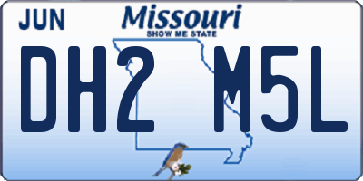 MO license plate DH2M5L