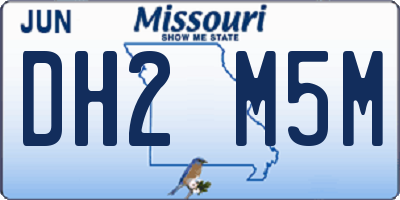 MO license plate DH2M5M